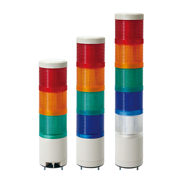 QTG70ML/QTGA70ML Ø70mm 直附型 LED 模块型长亮/闪亮多层信号灯